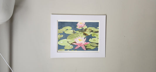 Water Lilies – 9x12 Original Watercolor Painting | Floral Lake Art on Cotton Paper